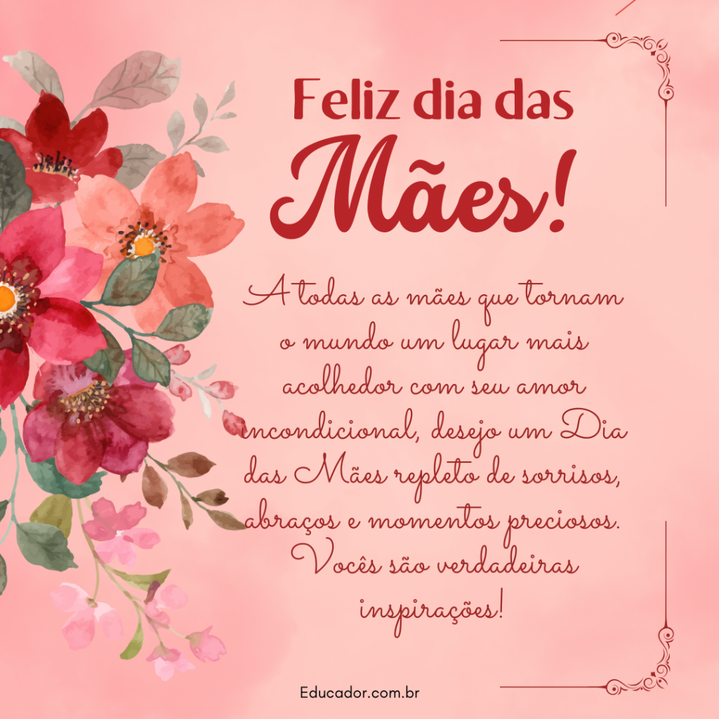 mensagem de feliz dia das mães