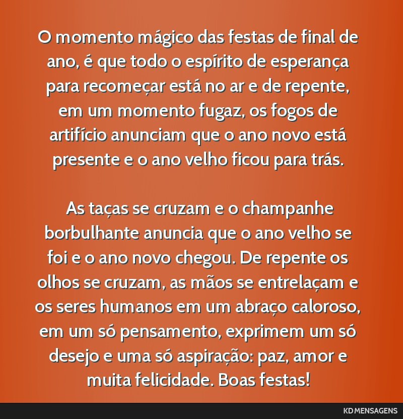 mensagens de esperança para o ano novo