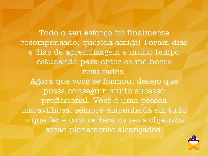 mensagem de formatura ensino médio