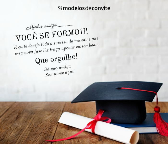mensagens emocionantes de formatura