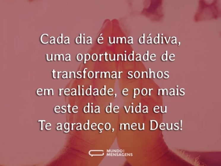 gratidão pela vida