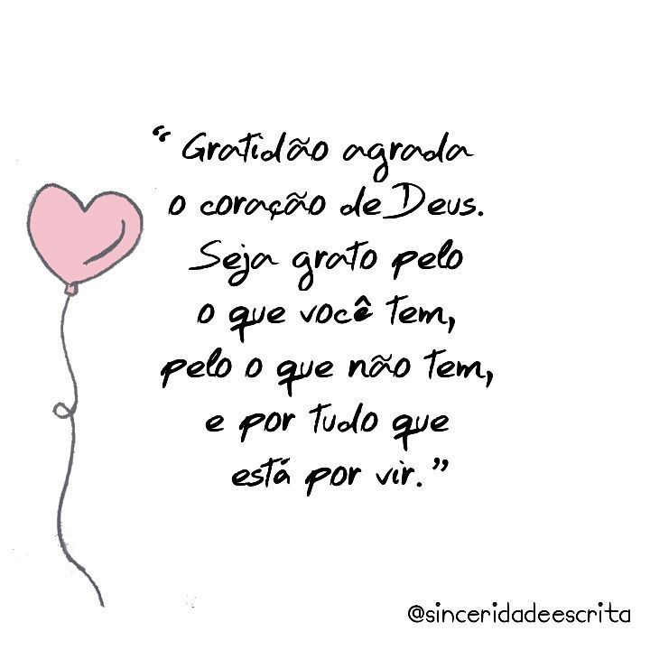 gratidão por tudo que recebi