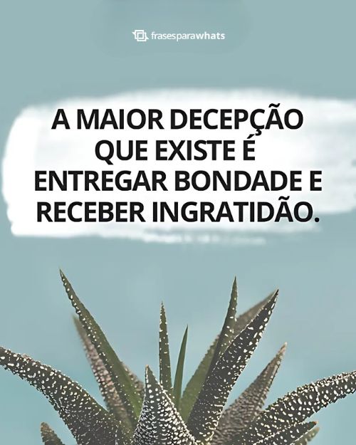 ingratidão é falência da alma