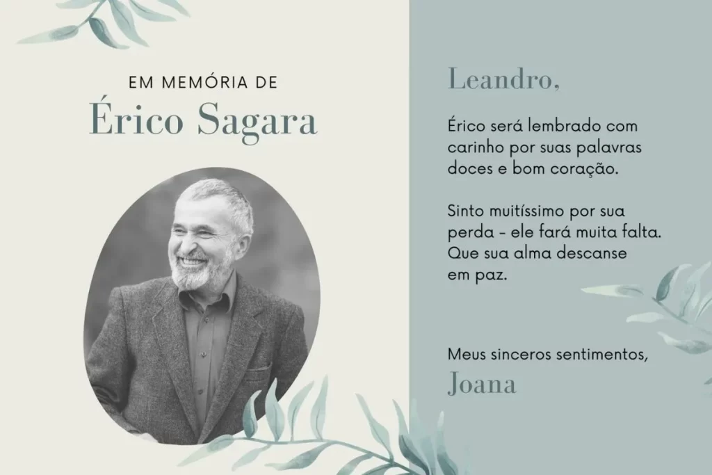 mensagem de luto formal vs informal