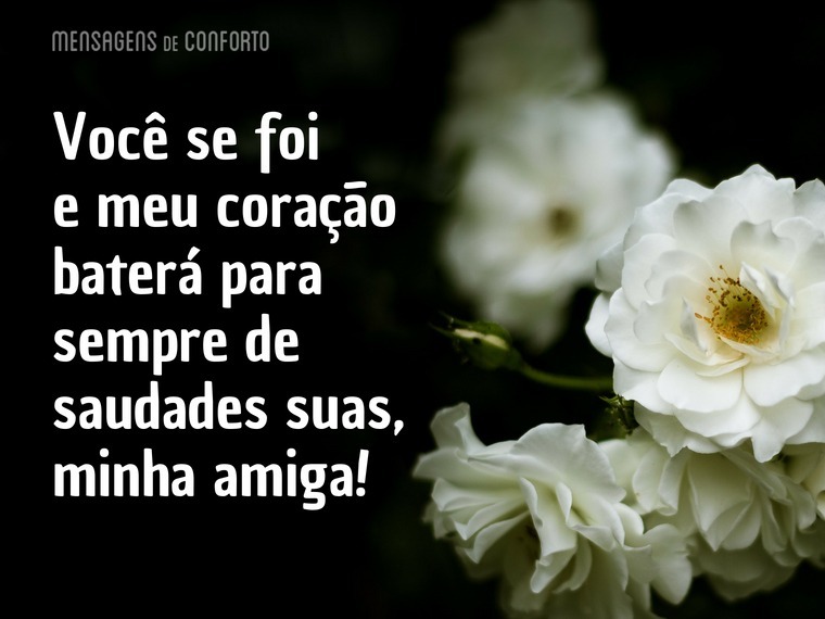saudade de amiga falecida