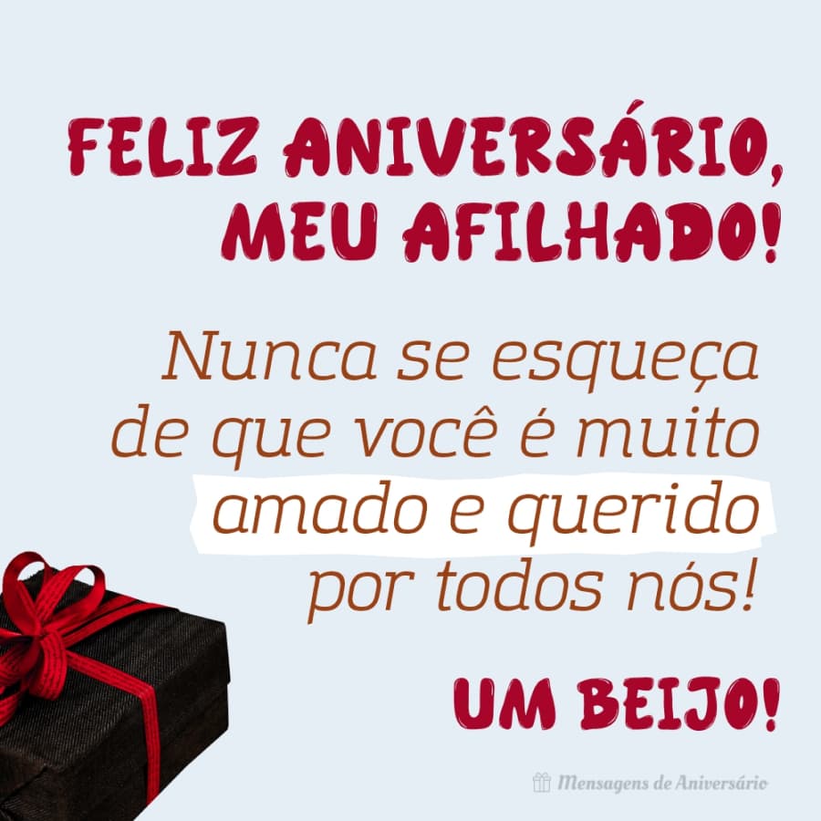 mensagem de madrinha para afilhado pequeno