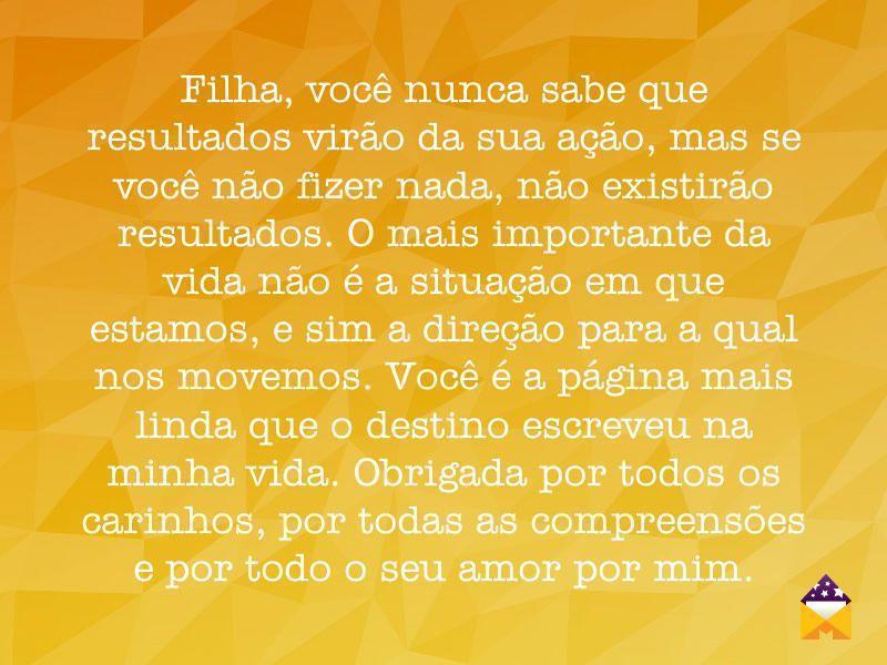 declaração de amor de mãe para filha