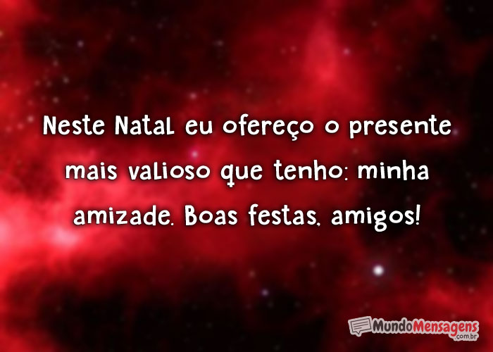 mensagem de natal para amigo secreto