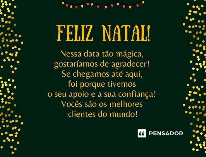 desejos de natal para clientes