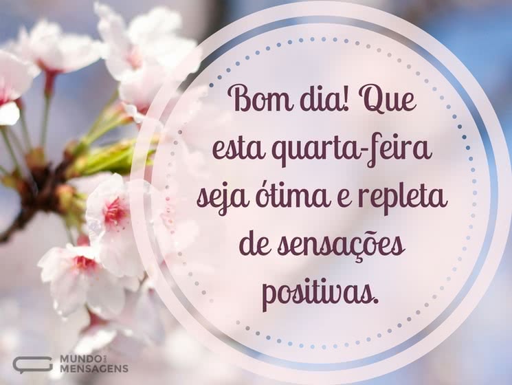 quarta-feira de paz e luz