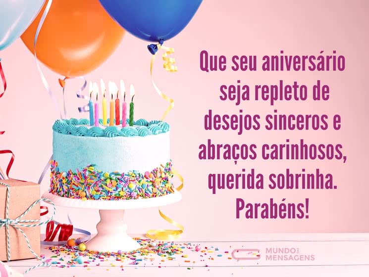 feliz aniversário sobrinha linda