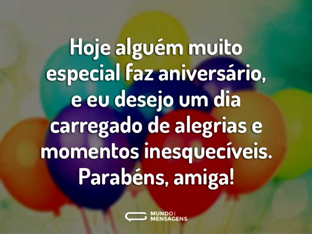 mensagens curtas de aniversário para amiga