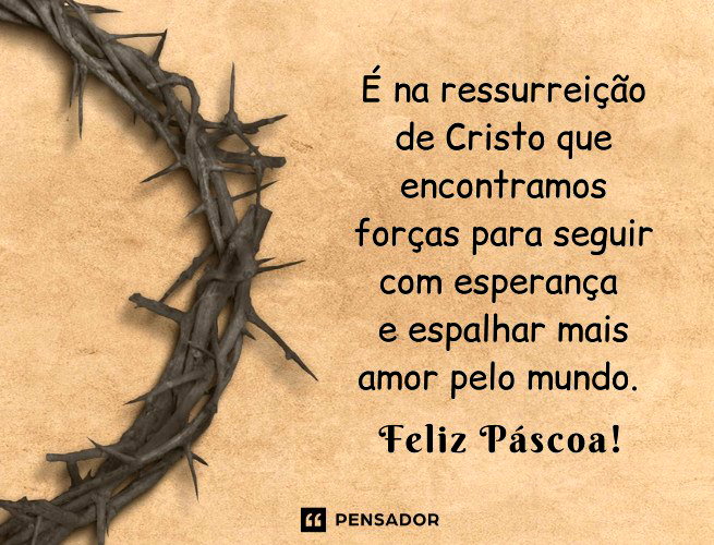 mensagem de páscoa para amigos cristãos