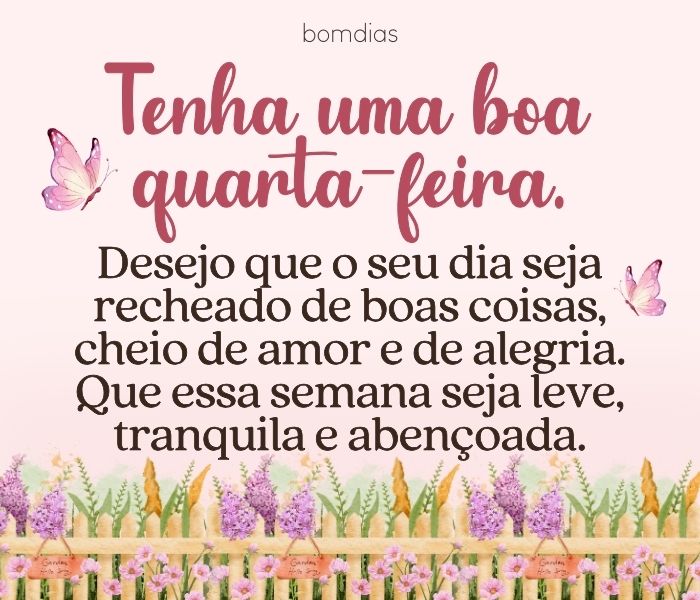 mensagens para abençoar a quarta-feira