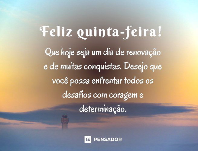 mensagem de quinta