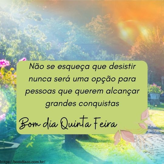 quinta-feira mensagens positivas