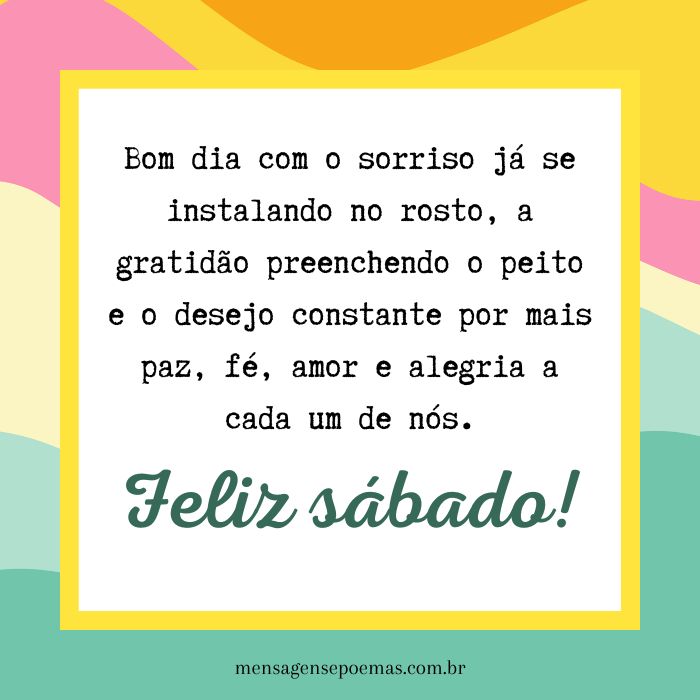 frases de bom dia sábado curtas