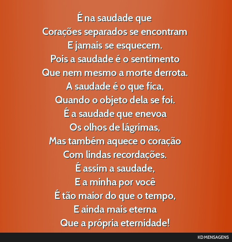 saudade de você amor