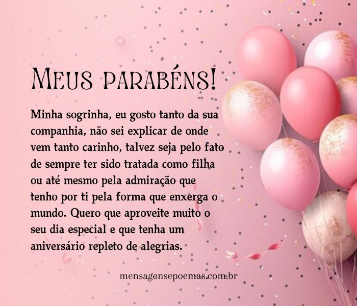 mensagem de aniversário para nora grata