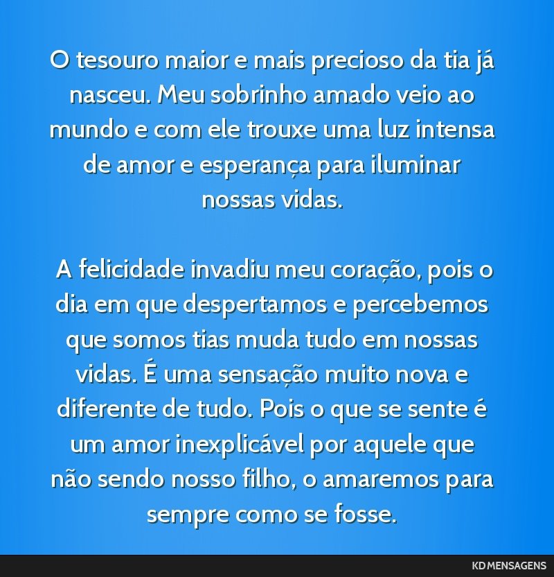 mensagem de tia para sobrinho adulto