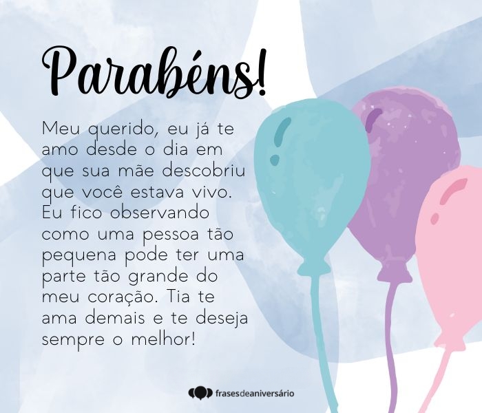 mensagem de tia para sobrinho 18 anos tumblr