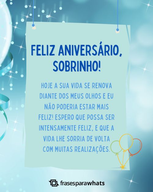 declaração de amor tia sobrinho aniversário