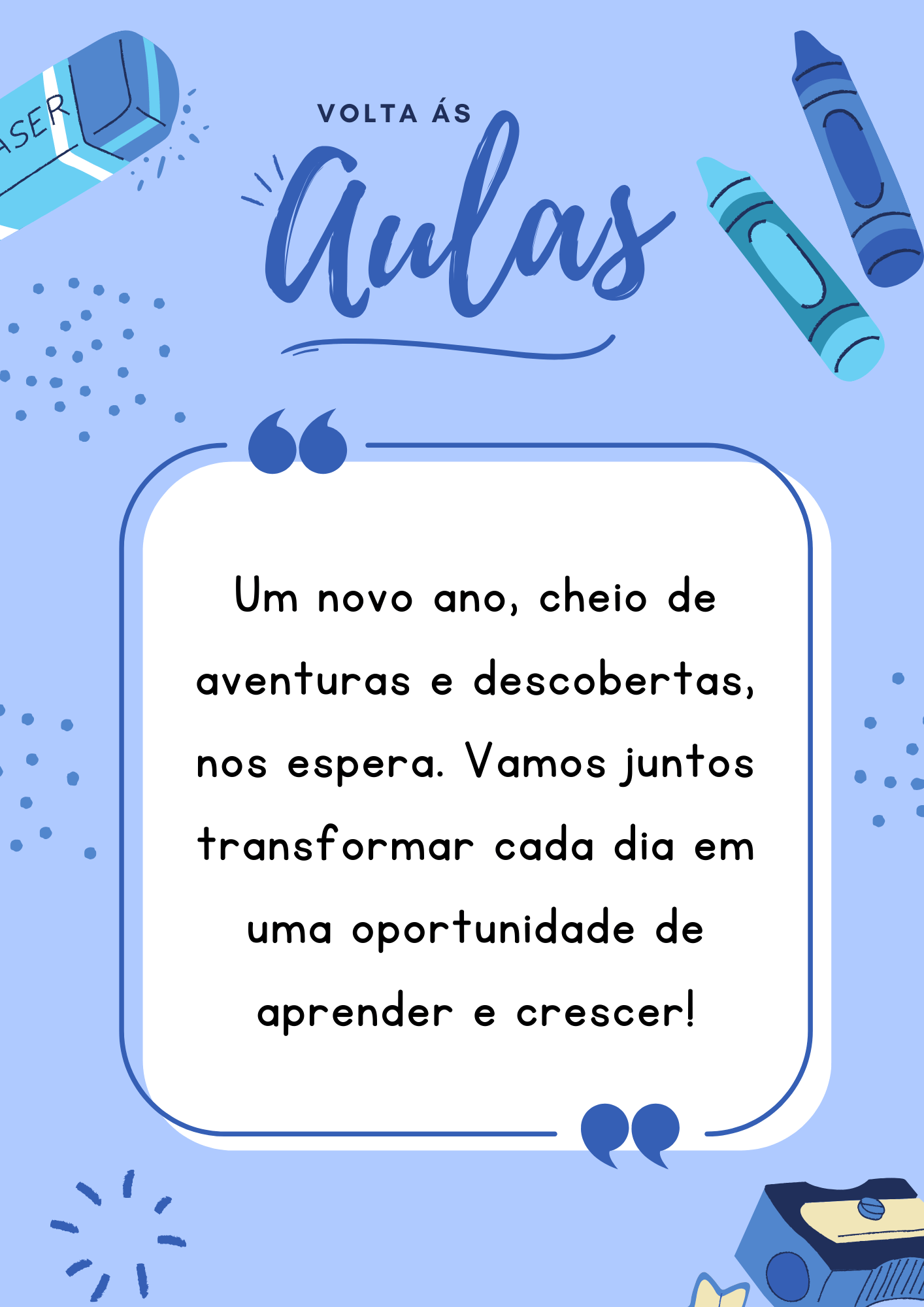 frases para início de ano letivo