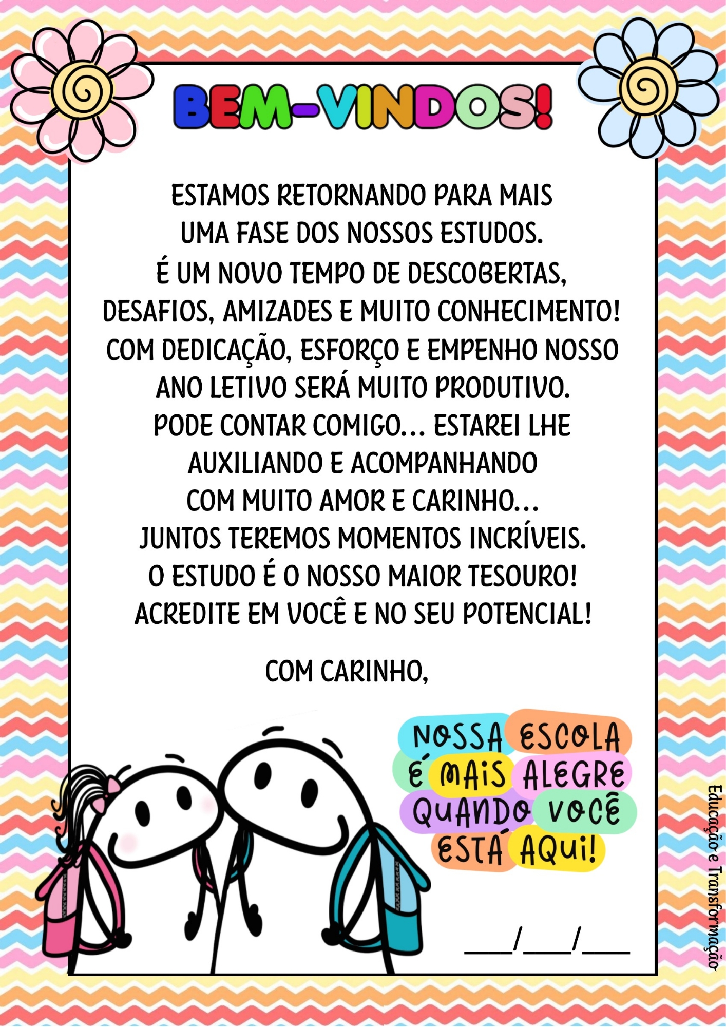 recados para grupos de escola