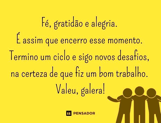 e-mail de despedida profissional