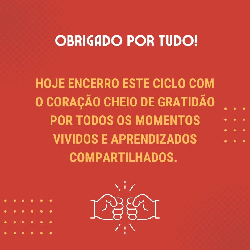 mensagem de despedida para equipe