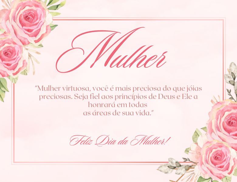 mensagem dia da mulher