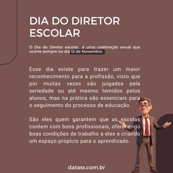 mensagem dia do diretor escolar