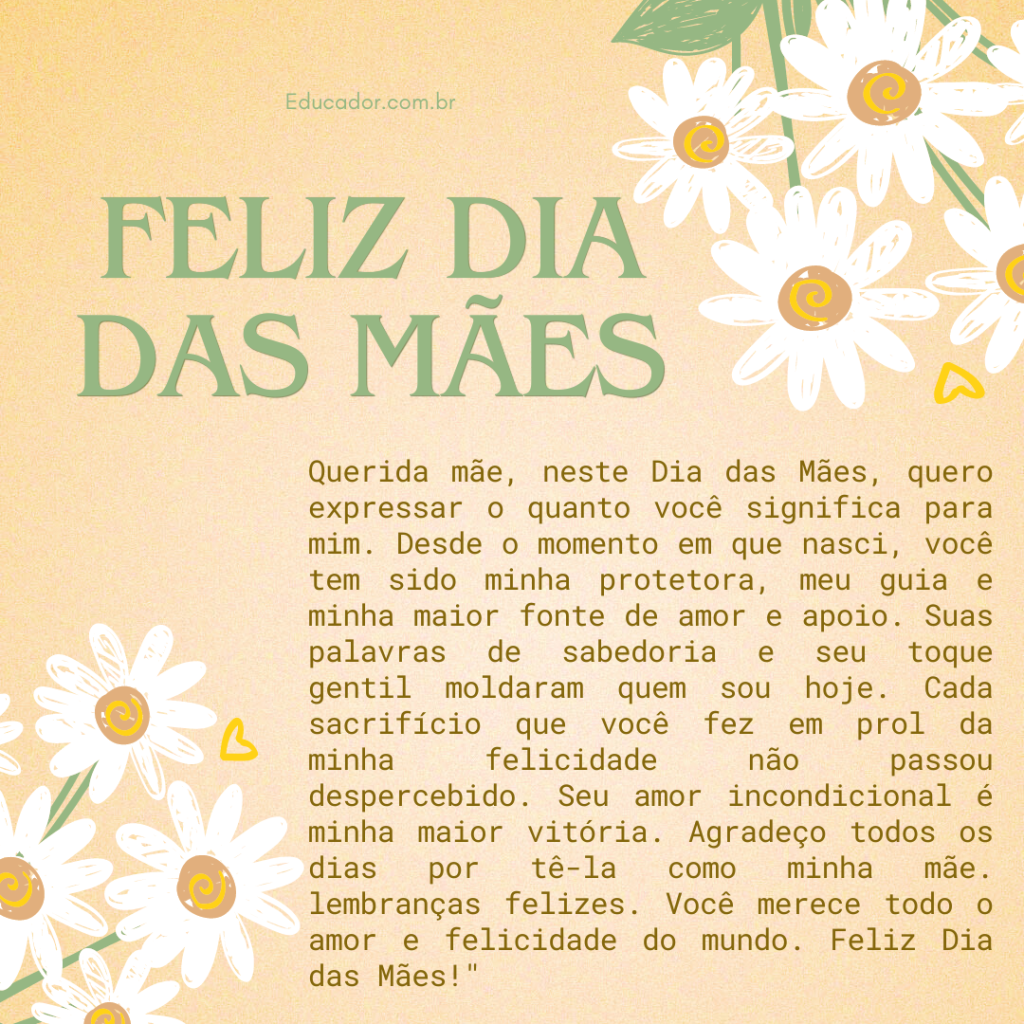 textos dia das mães