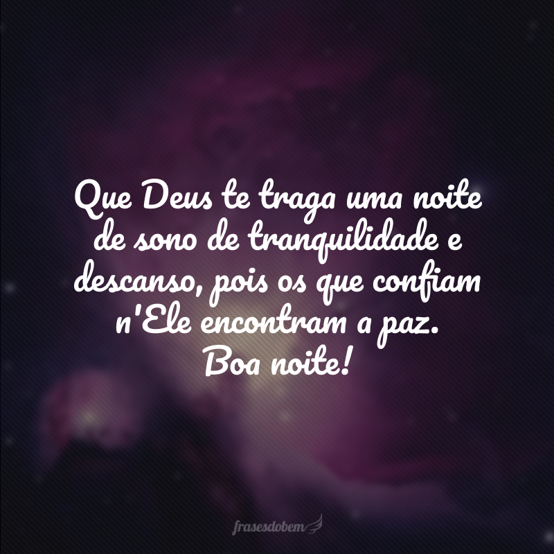 mensagens de fé para abençoar a noite