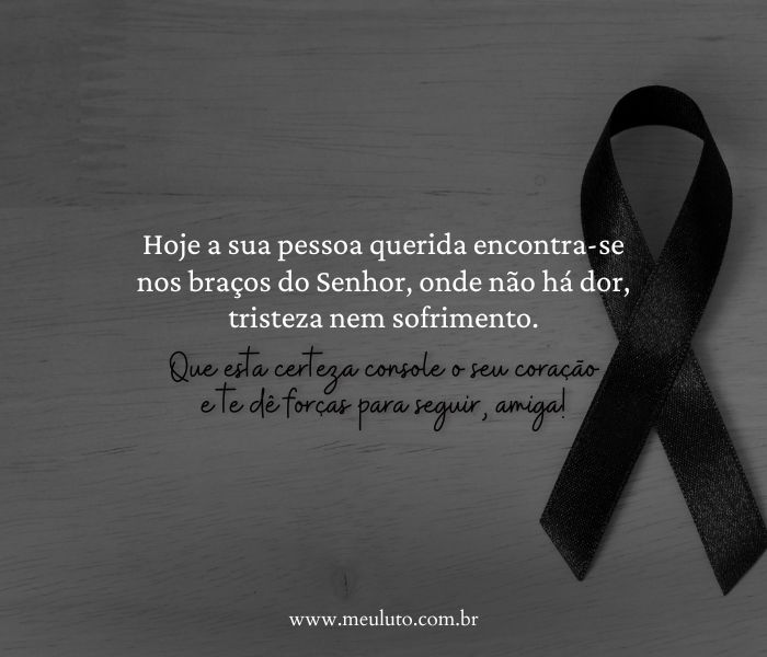 mensagem falecimento conforto