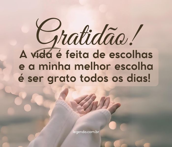 mensagem de agradecimento
