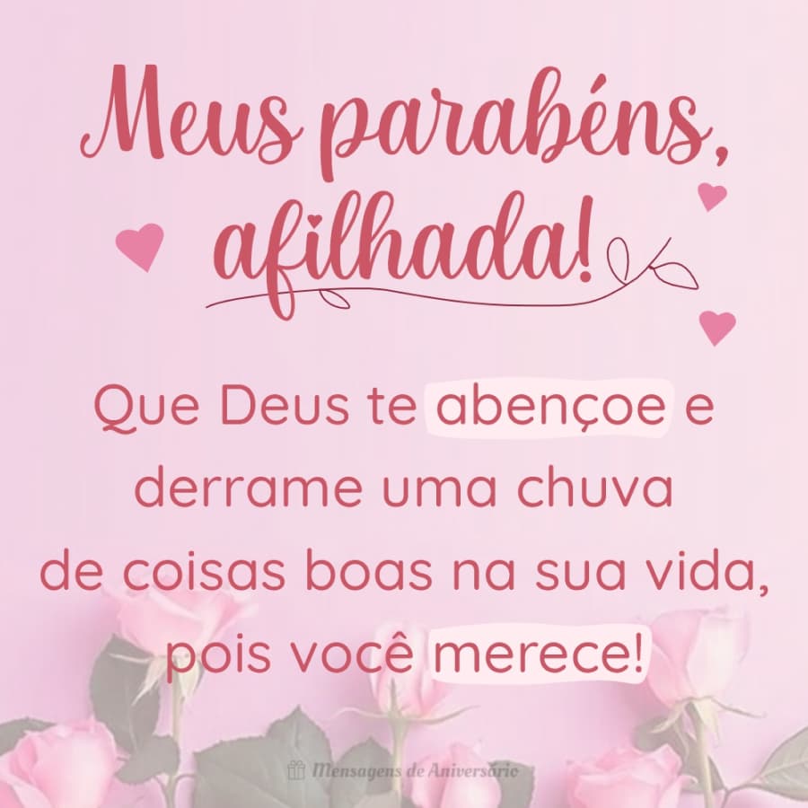 mensagem para afilhada adolescente