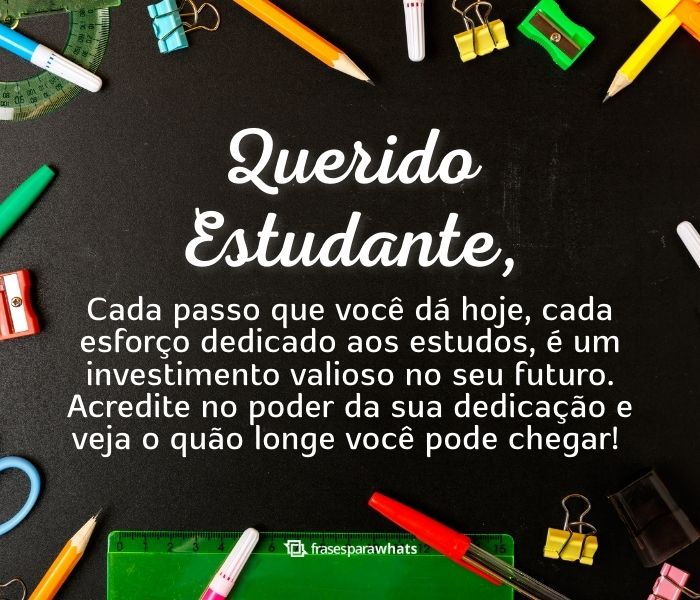 mensagens para alunos de EAD