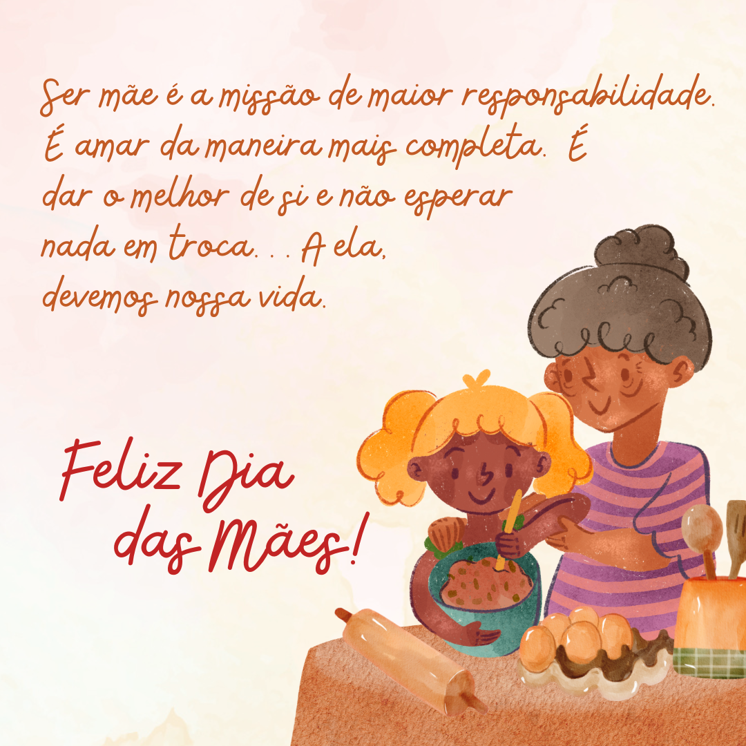 mensagem curta dia das mães