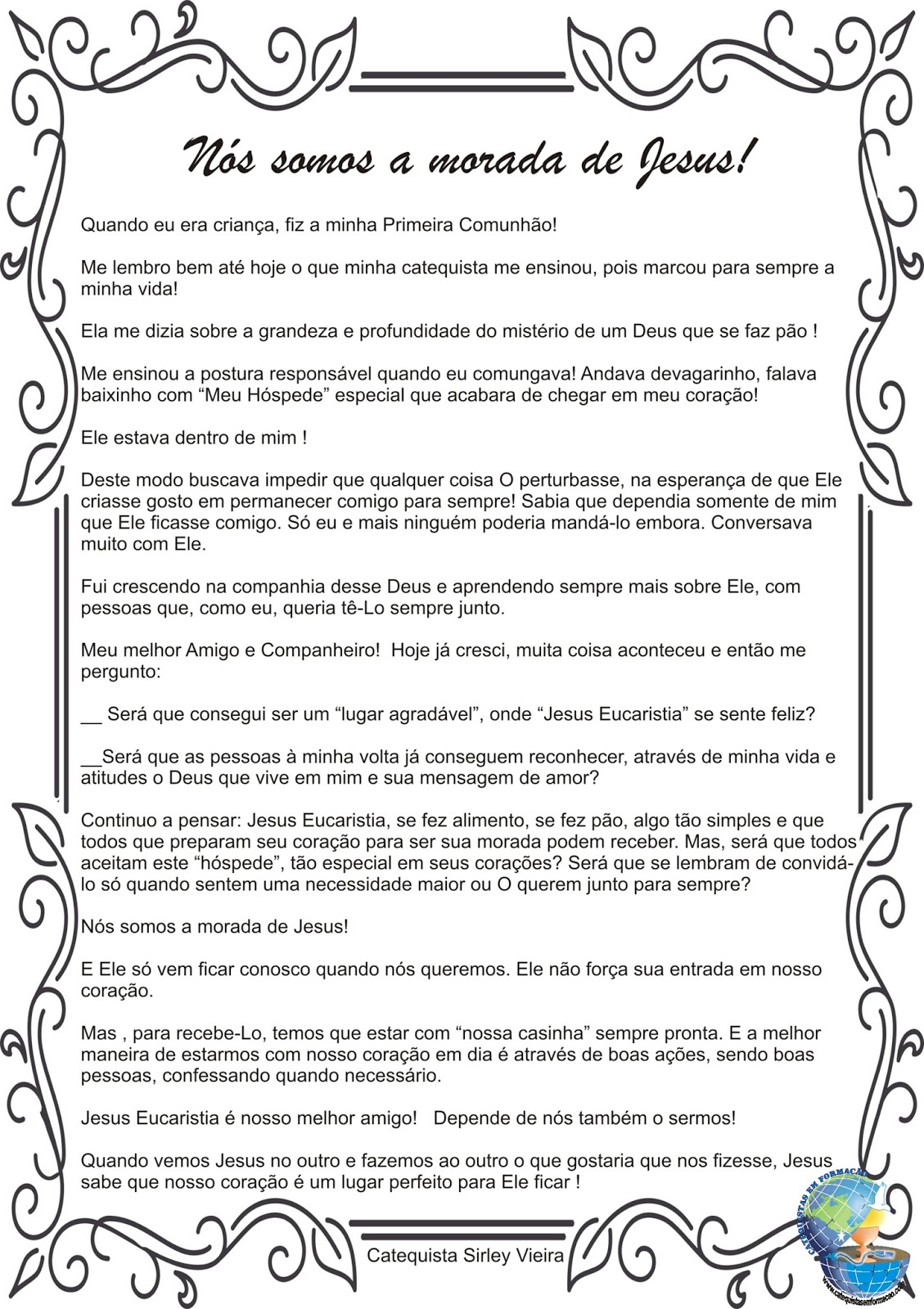 frases para lembrancinha primeira comunhão
