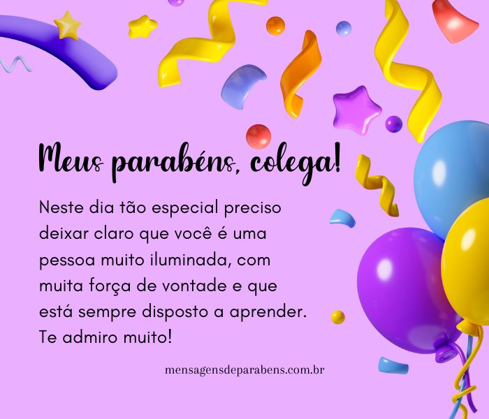 mensagem de agradecimento colega