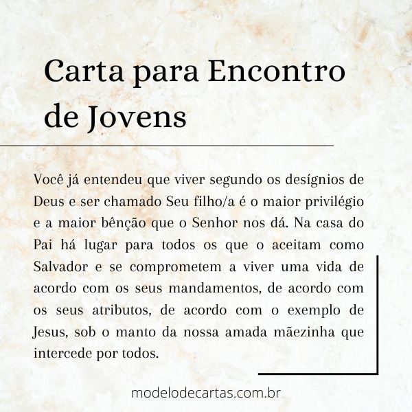 mensagem para encontro de jovens evangélicos