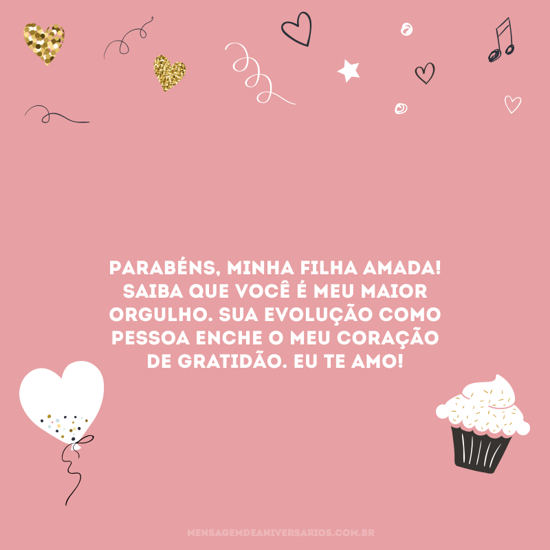 mensagem para filha amada