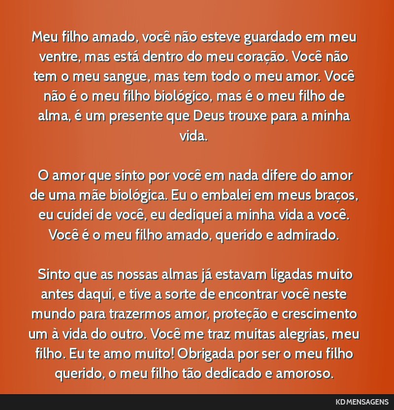 mensagem para filho amado de pai