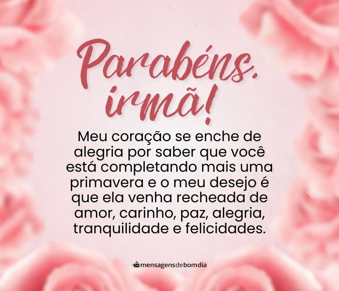 mensagem para irmã que está longe