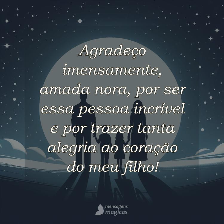 agradecimento para nora