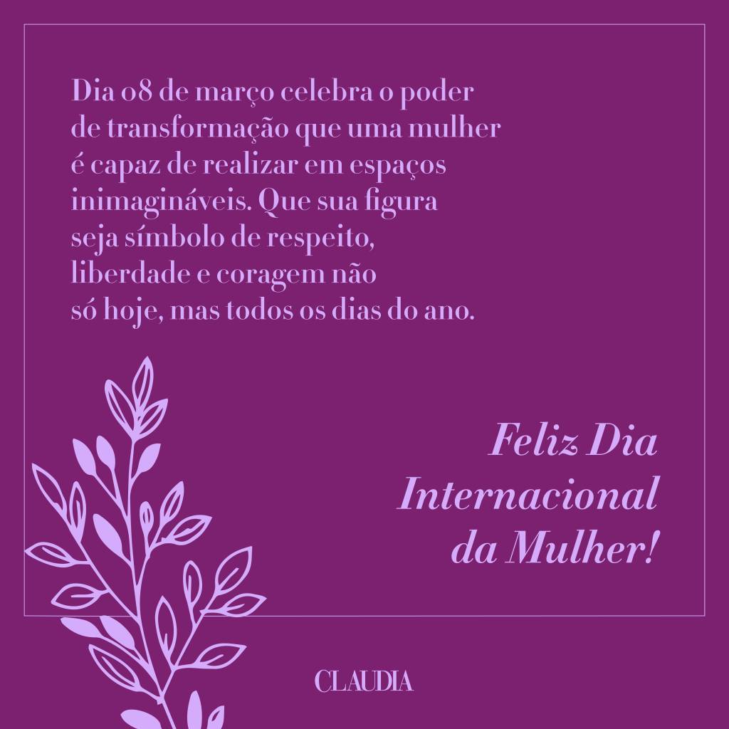 homenagem dia da mulher