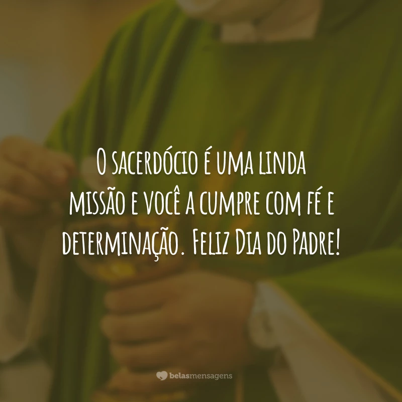 agradecimento ao padre
