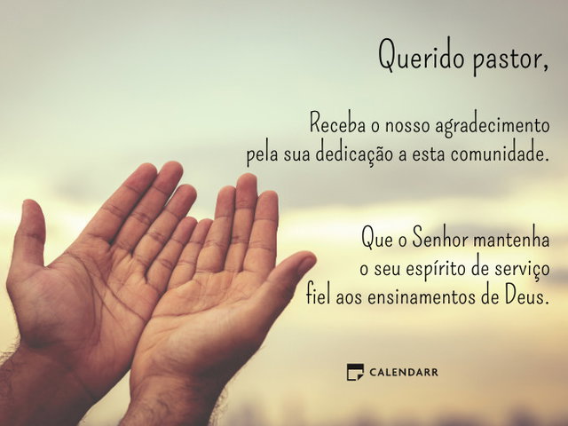 agradecimento pastor