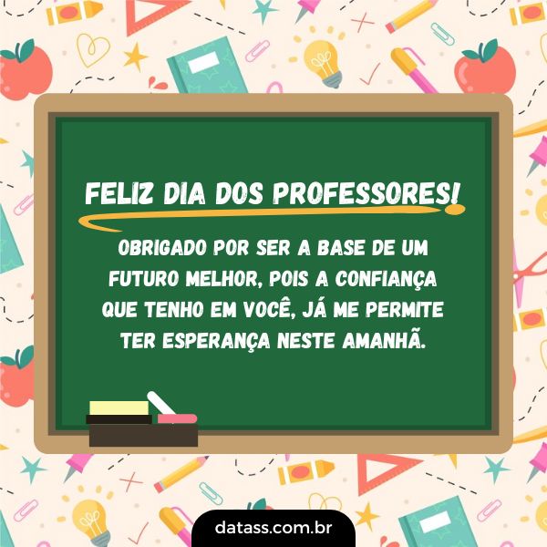 mensagem para professor de educação infantil